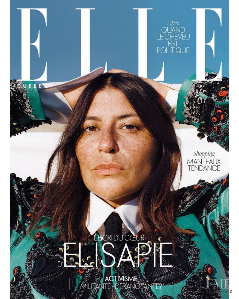 Elisapie Isaac featured on the Elle Quebec cover from October 2020