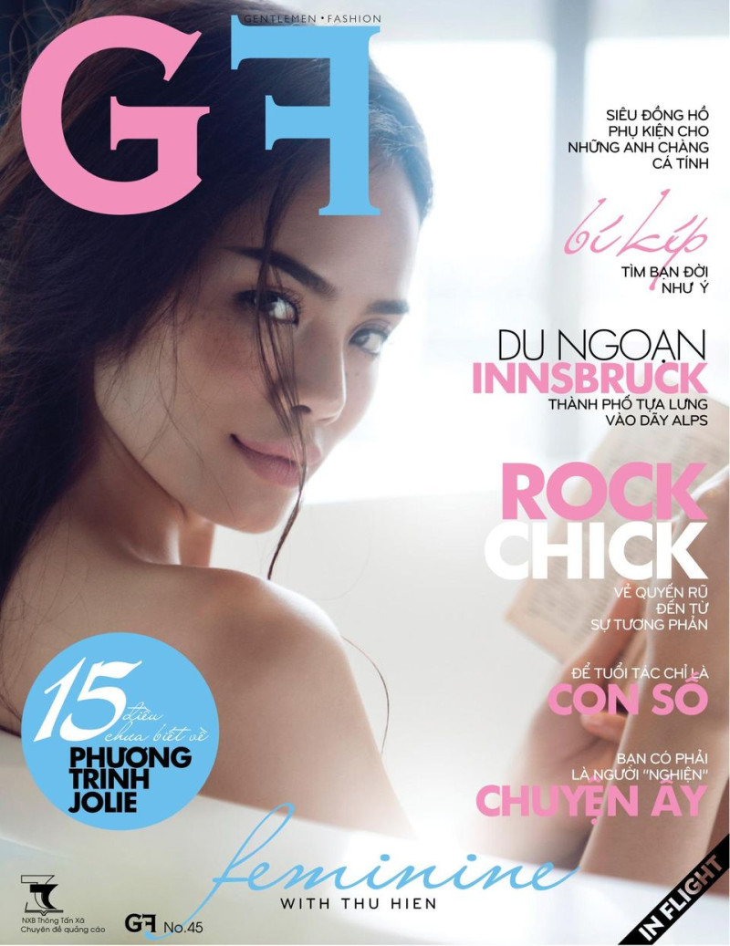 Thu Hien featured on the GF - Golf Fashion cover from August 2014