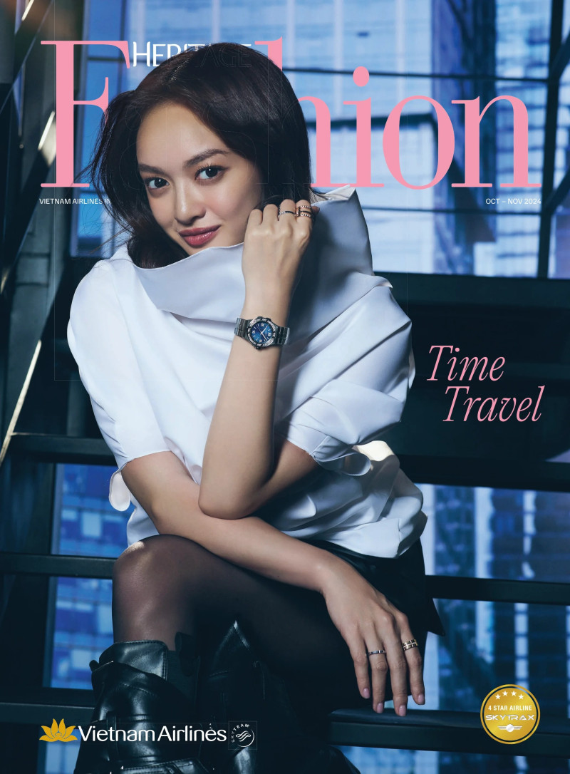 Kaity Nguyen featured on the Heritage Fashion cover from October 2024