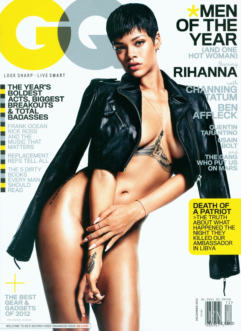 Rihanna featured on the GQ USA cover from December 2012