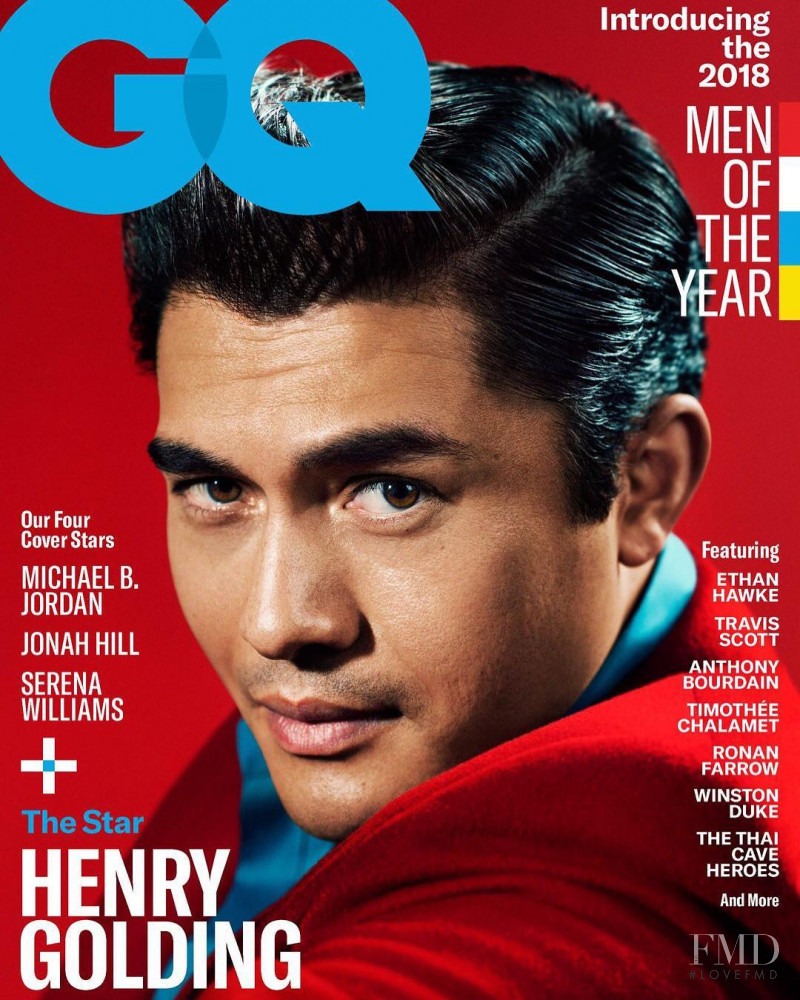Henry Golding featured on the GQ USA cover from December 2018