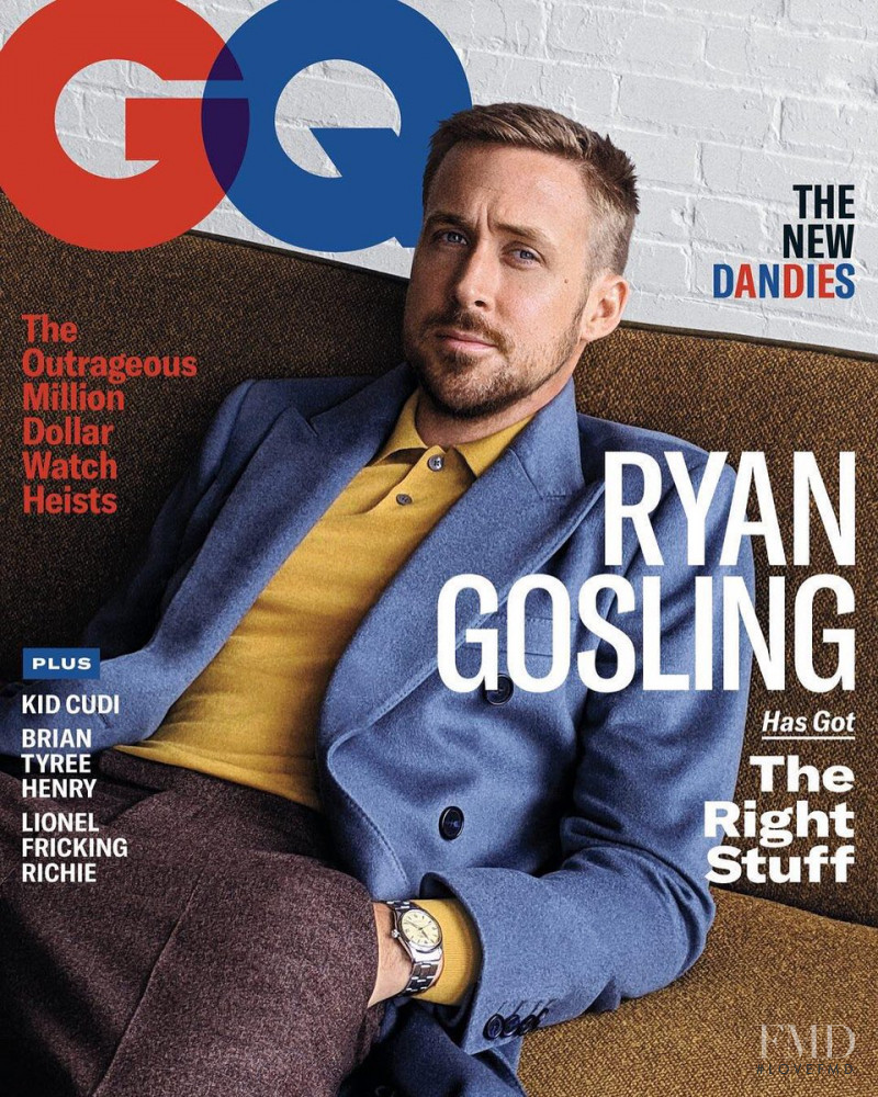 Ryan Gosling featured on the GQ USA cover from November 2018