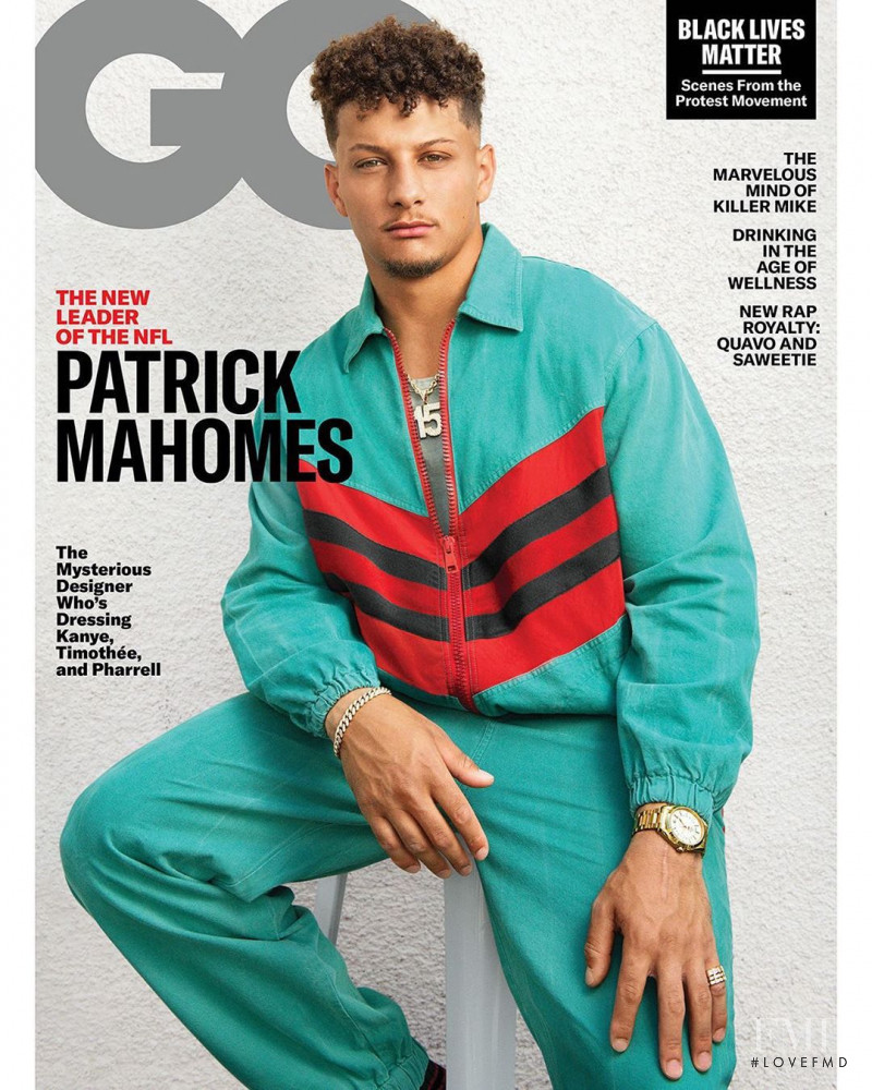 Patrick Mahomes featured on the GQ USA cover from August 2020