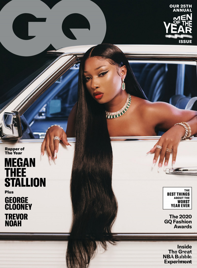 Megan Thee Stallion featured on the GQ USA cover from December 2020