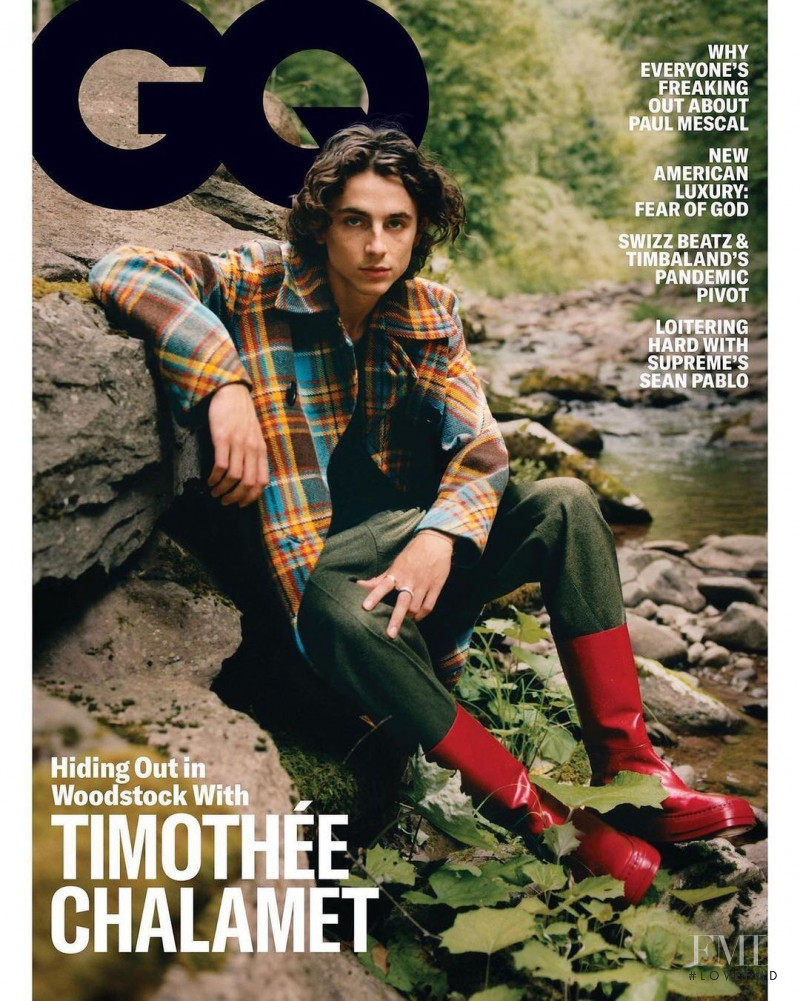 Timothee Chalamet  featured on the GQ USA cover from November 2020
