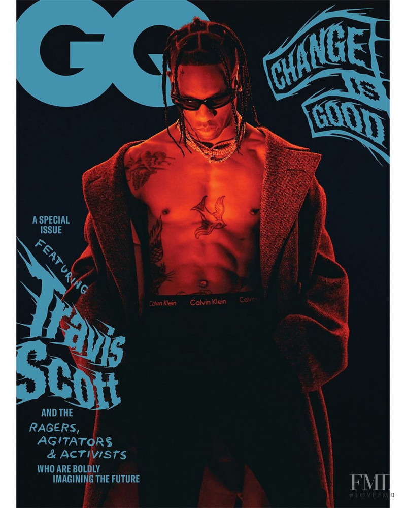 Travis Scott featured on the GQ USA cover from September 2020