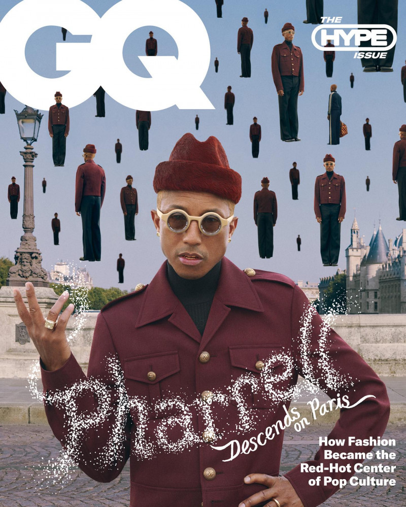 Pharrell Williams featured on the GQ USA cover from September 2023