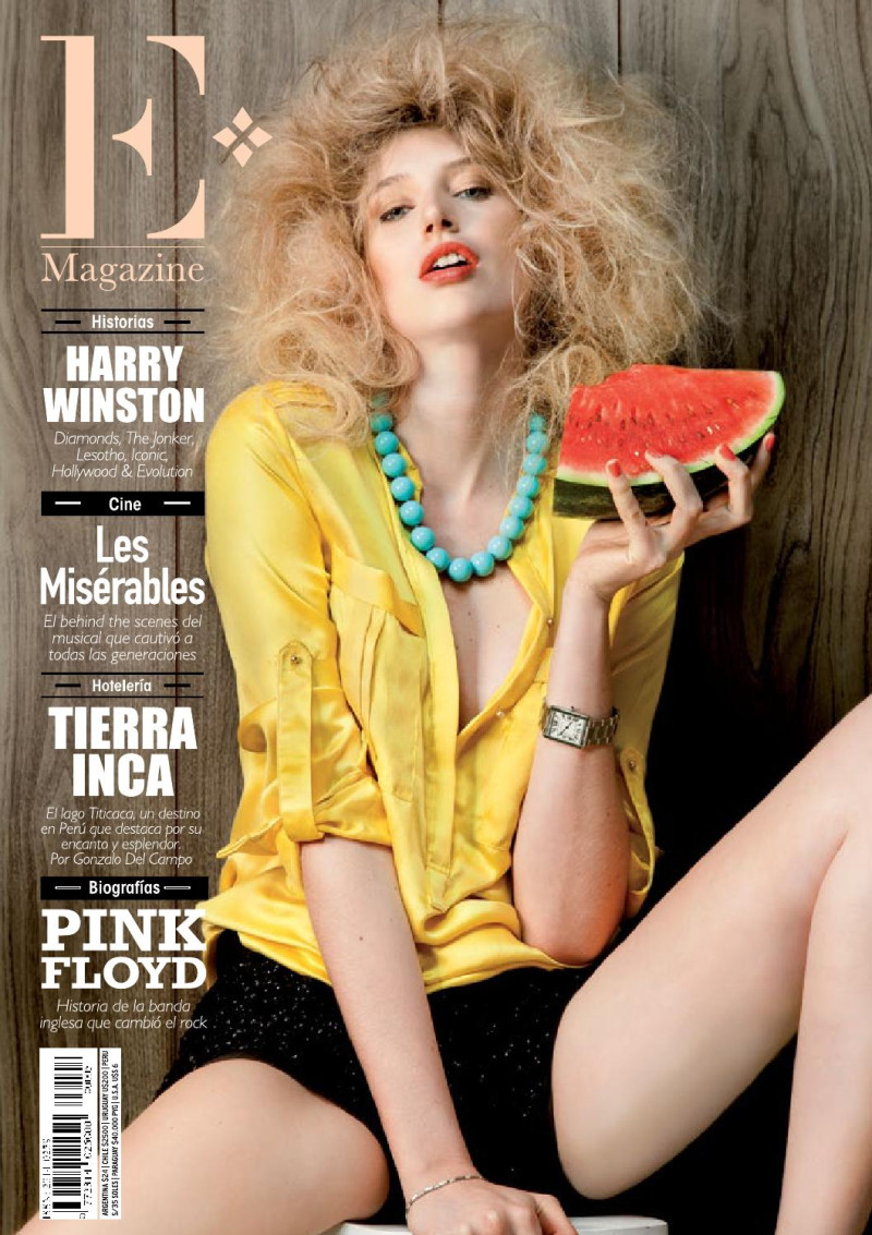 Paula Gandolfo featured on the E Magazine cover from April 2013