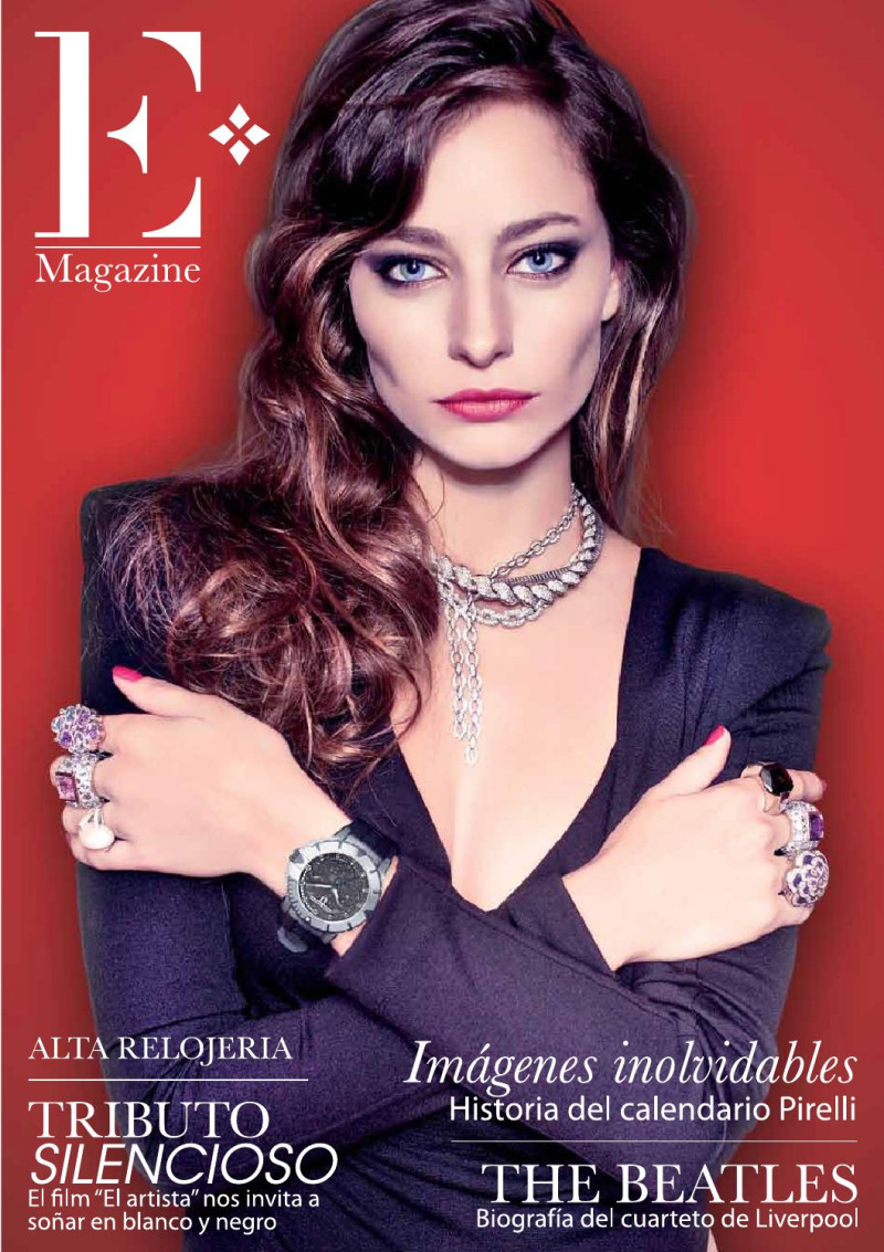 Luciana Marolla featured on the E Magazine cover from January 2013