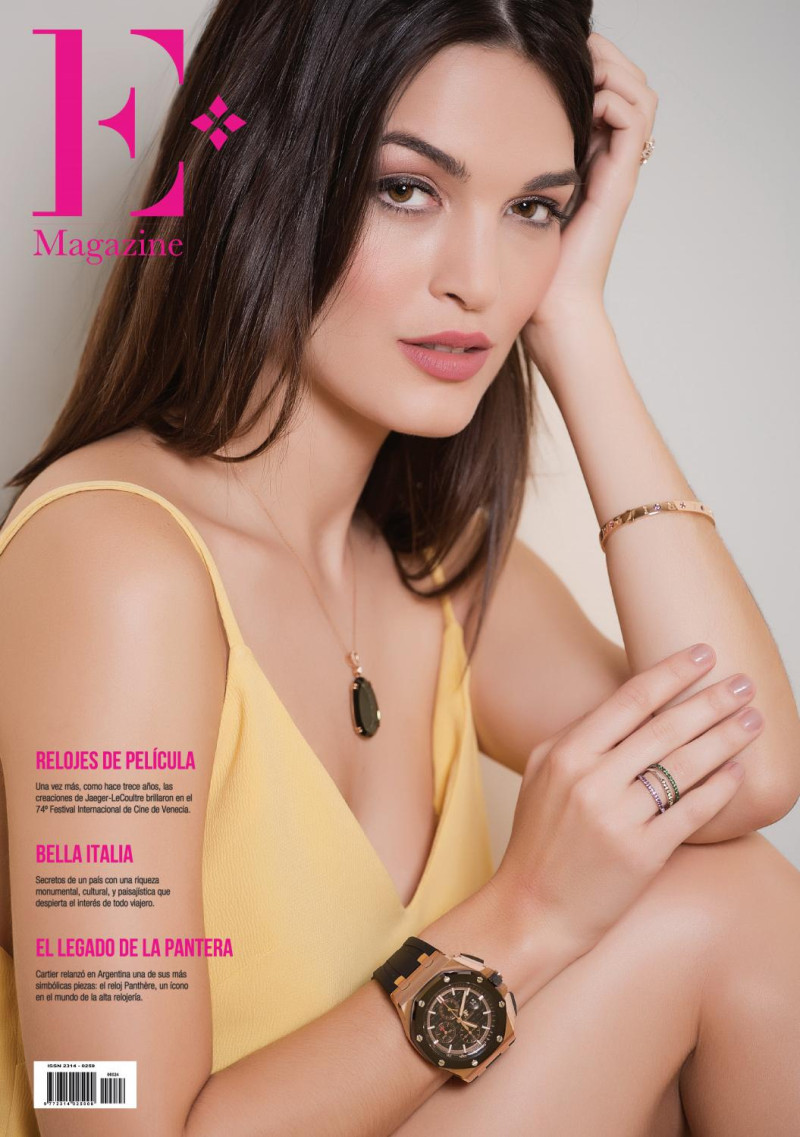 Carla Moure featured on the E Magazine cover from October 2017