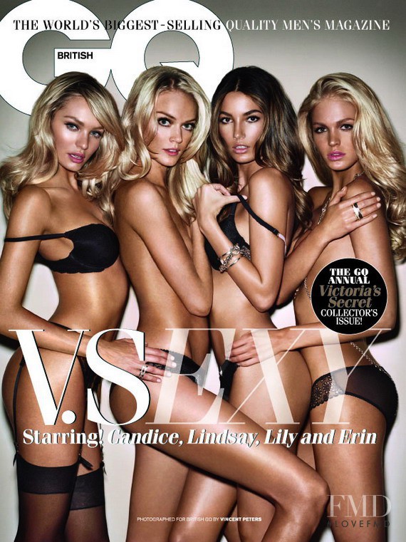 Lily Aldridge, Rosie Huntington-Whiteley featured on the GQ UK cover from February 2011