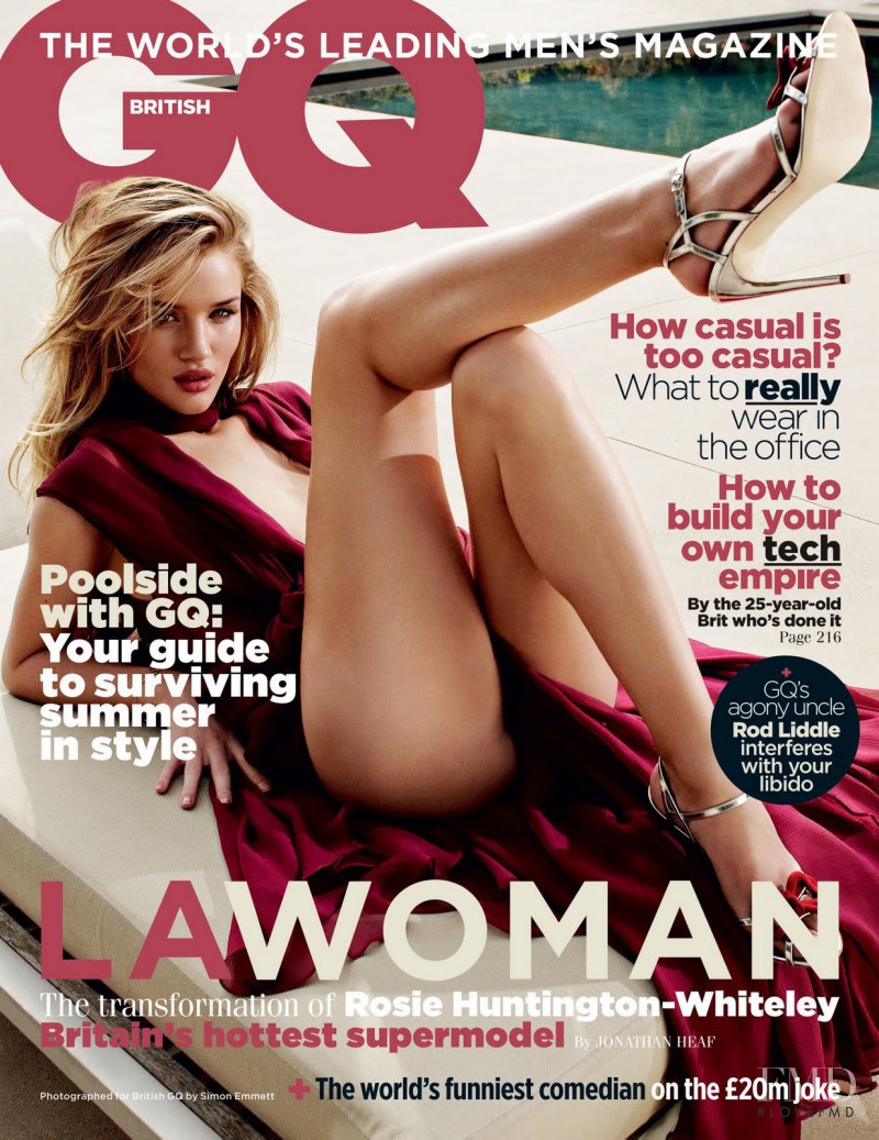 Rosie Huntington-Whiteley featured on the GQ UK cover from July 2011