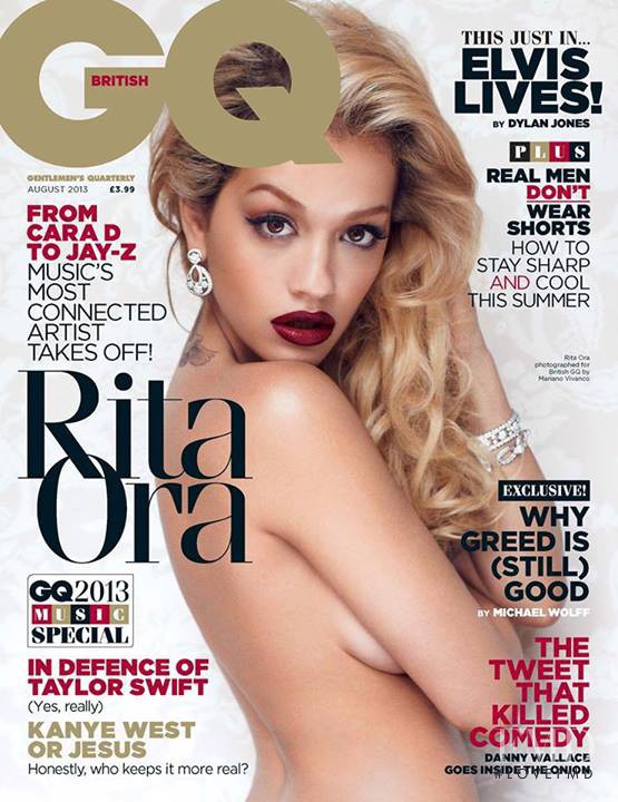 Rita Ora featured on the GQ UK cover from August 2013