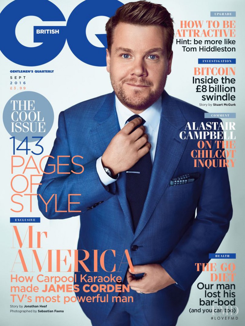 James Corden featured on the GQ UK cover from September 2016