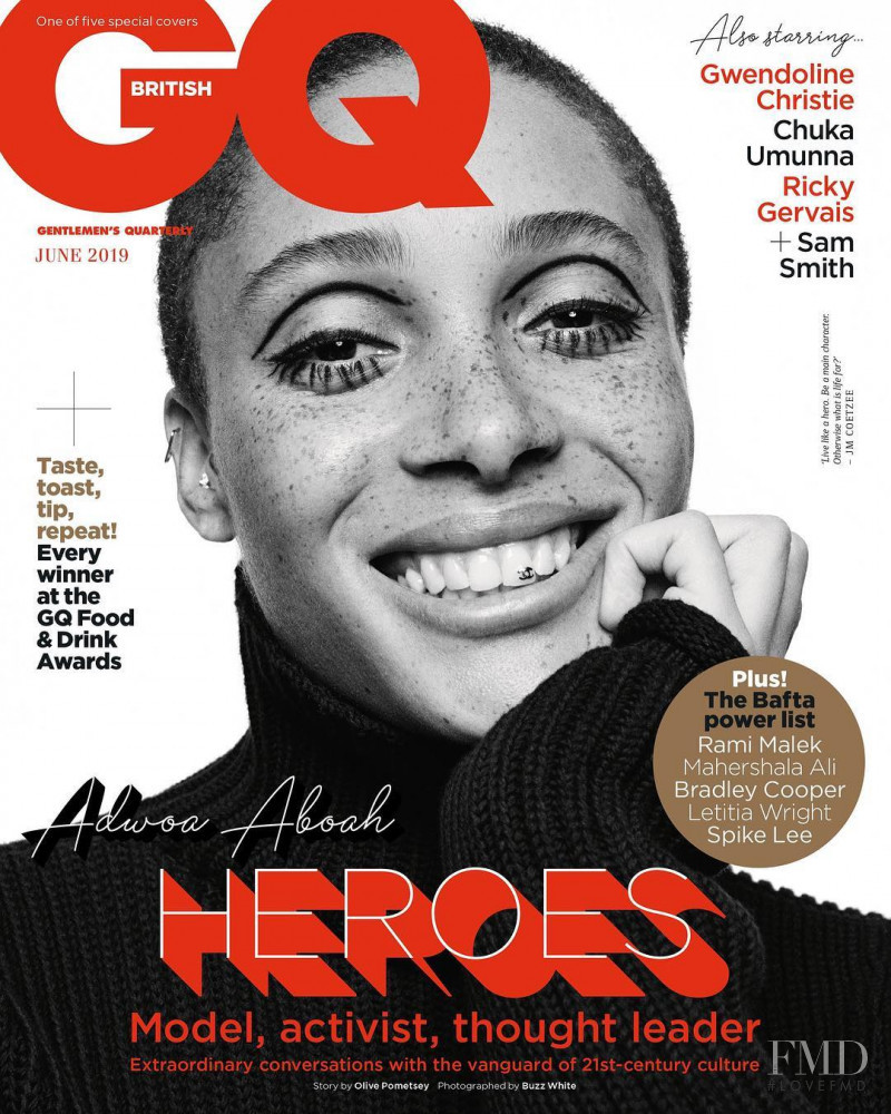 Adwoa Aboah featured on the GQ UK cover from June 2019