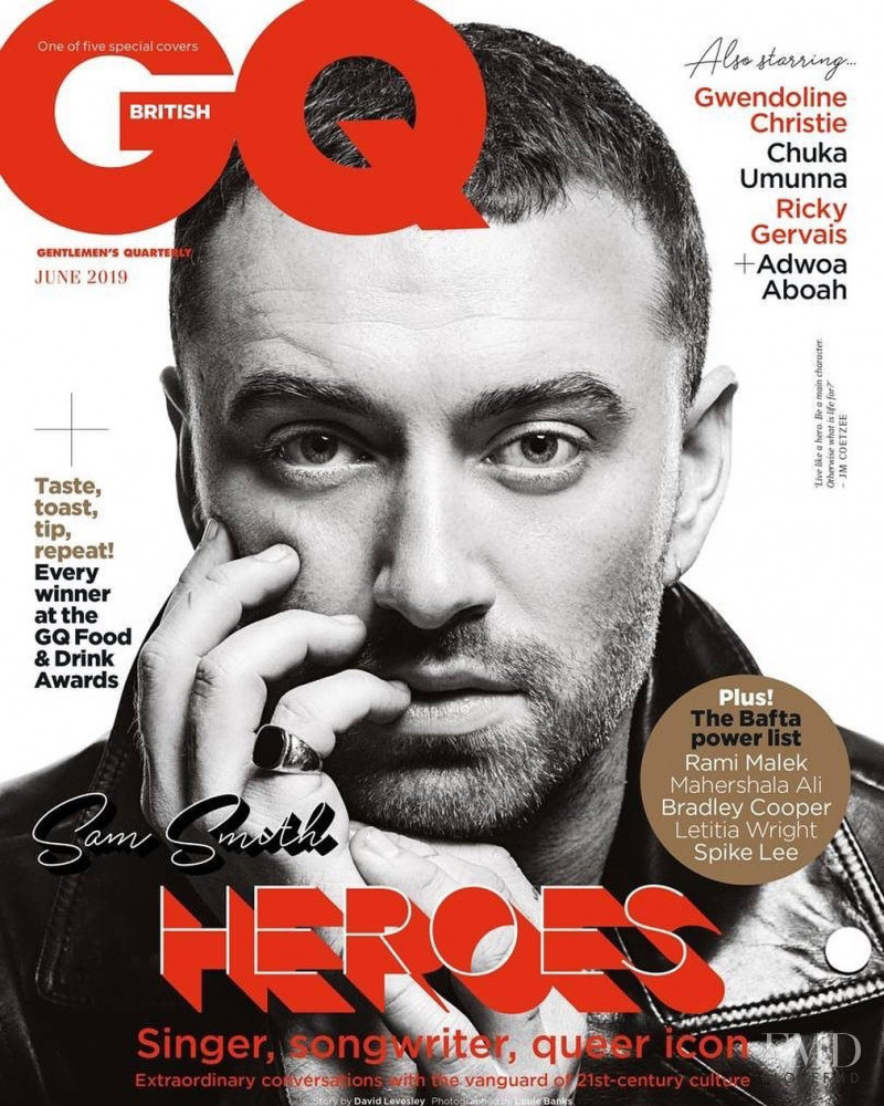 Sam Smith featured on the GQ UK cover from June 2019