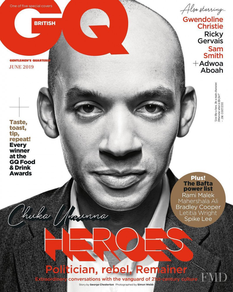 Chuka Umunna featured on the GQ UK cover from June 2019