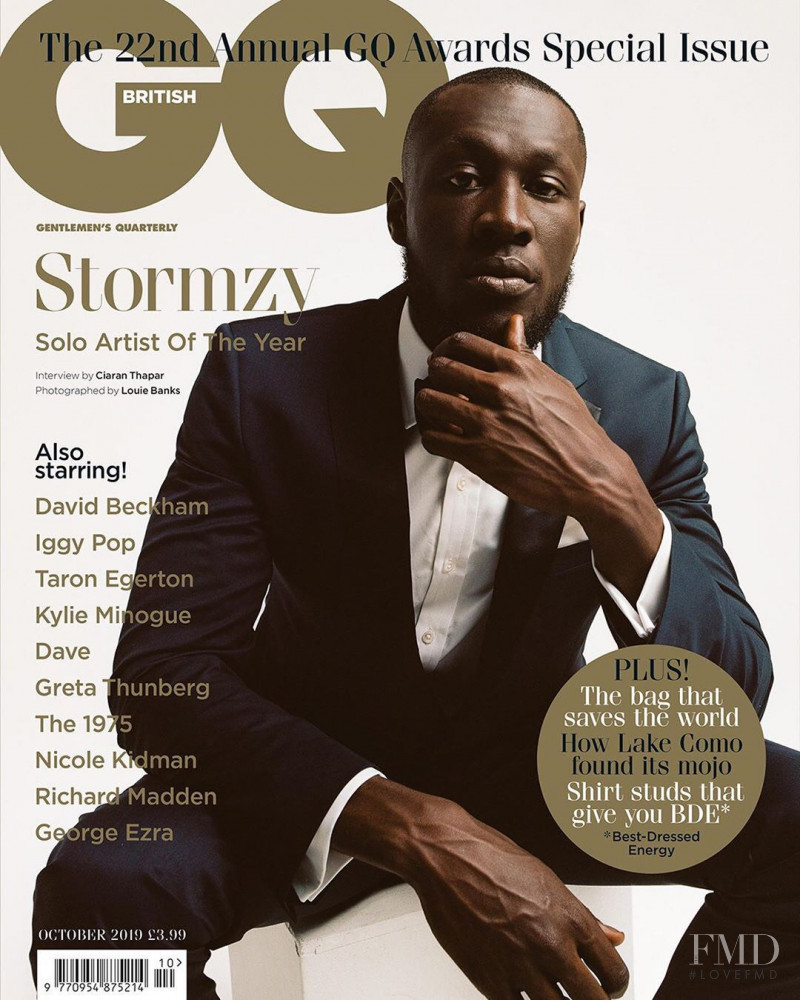 Stormzy featured on the GQ UK cover from October 2019
