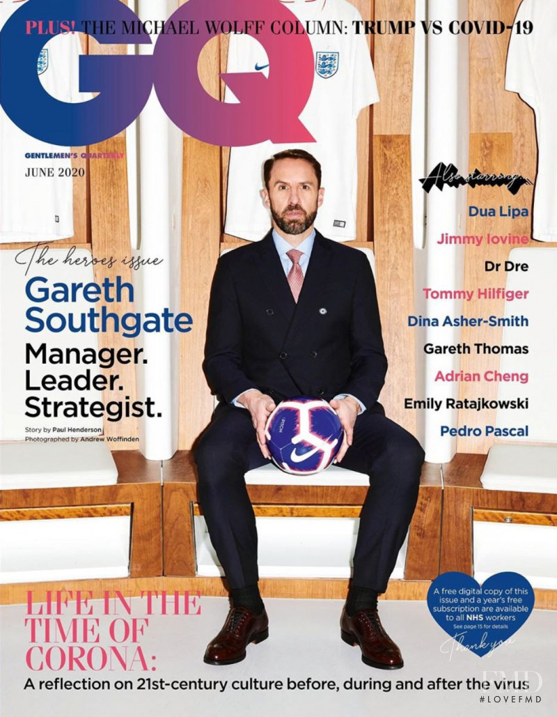 Gareth Southgate featured on the GQ UK cover from June 2020