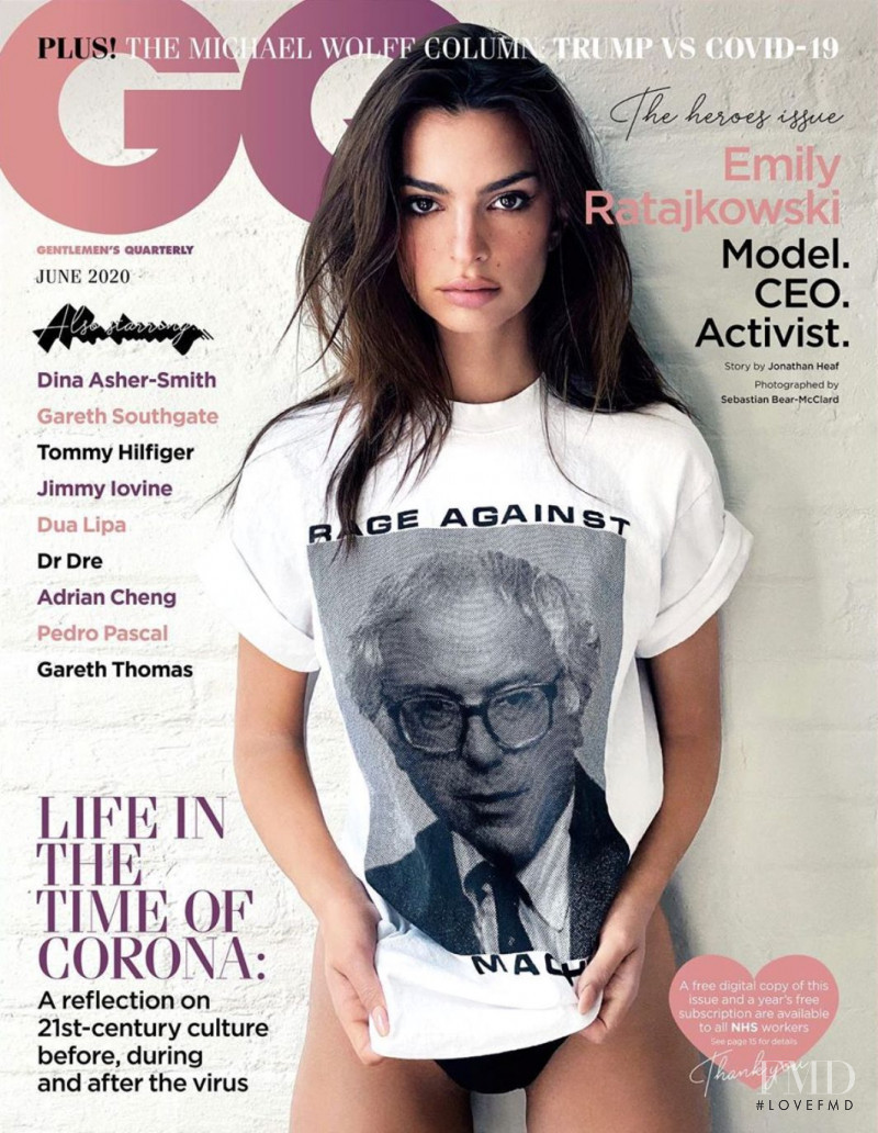 Emily Ratajkowski featured on the GQ UK cover from June 2020