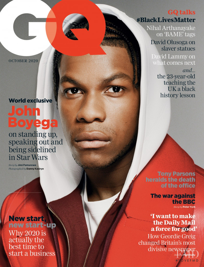 John Boyega  featured on the GQ UK cover from October 2020