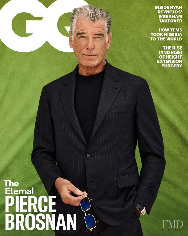 Pierce Brosnan featured on the GQ UK cover from October 2022