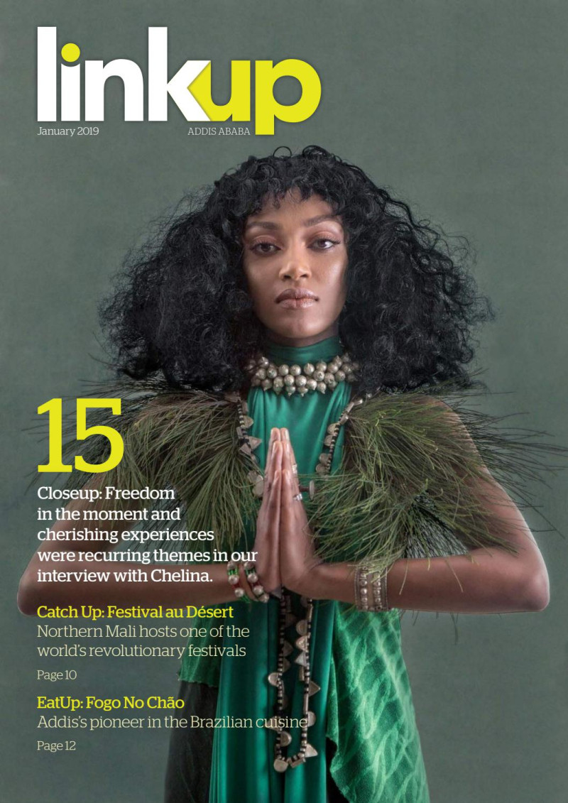 Chelina Yeshiwondim featured on the LinkUp Addis cover from January 2019