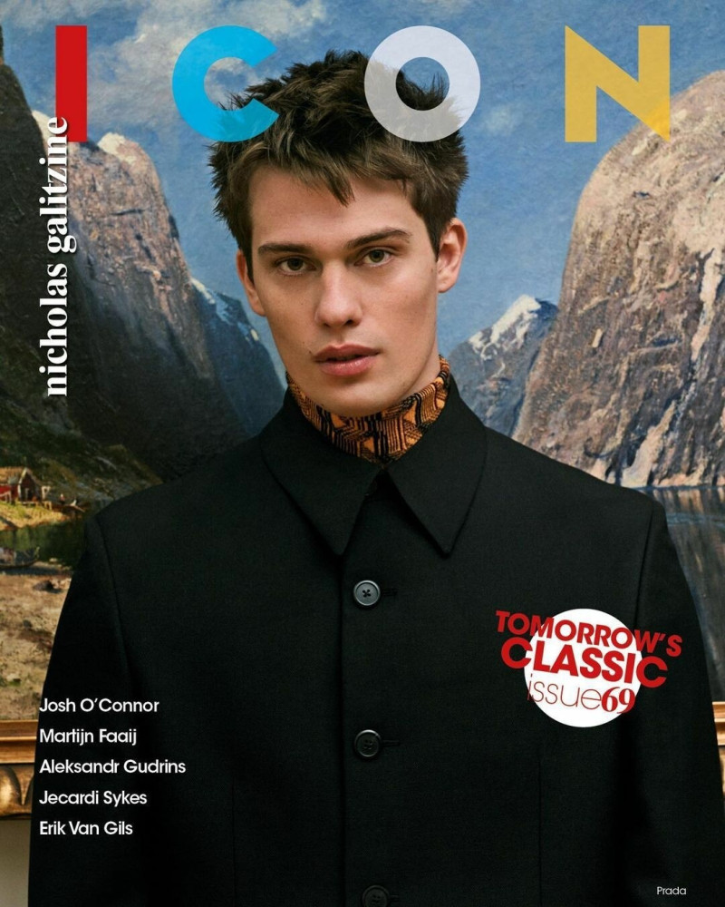 Nicholas Galitzine featured on the Icon Italy cover from October 2021