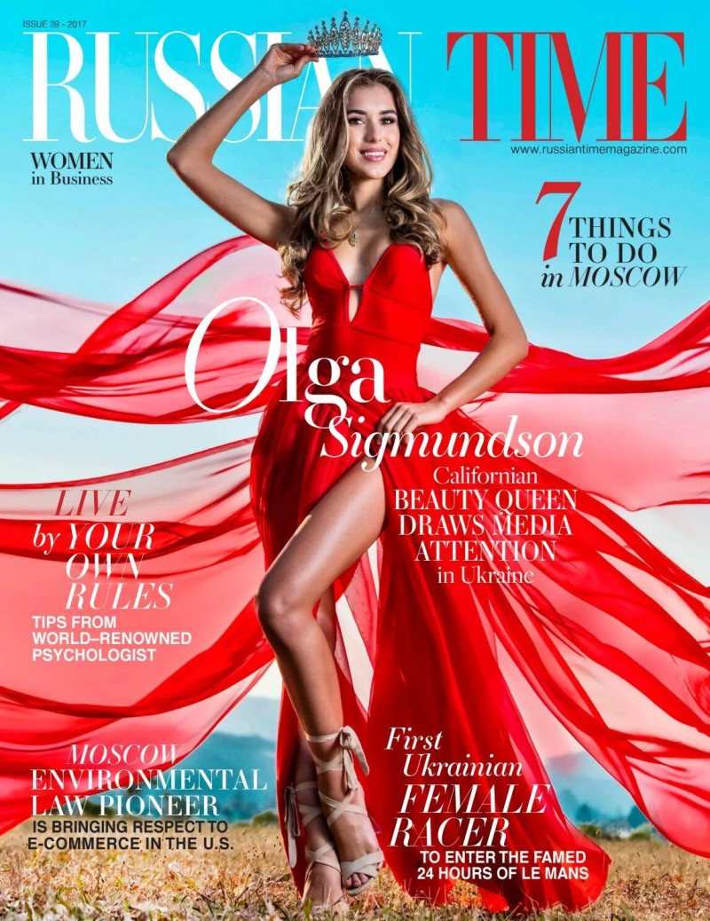 Olga Sigmundson featured on the Russian Time cover from December 2017