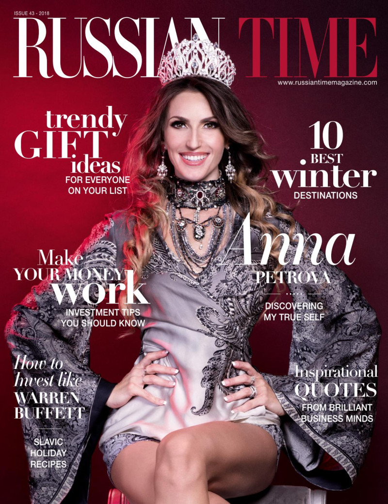 Anna Petrova featured on the Russian Time cover from November 2018