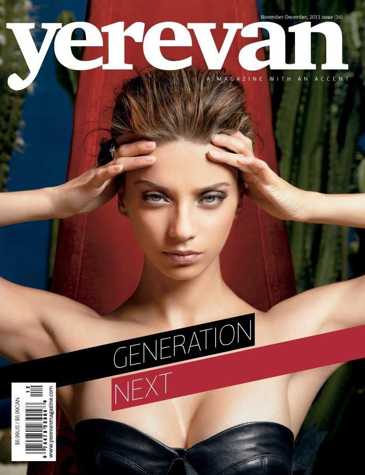 Angela Sarafyan featured on the Yerevan cover from November 2011