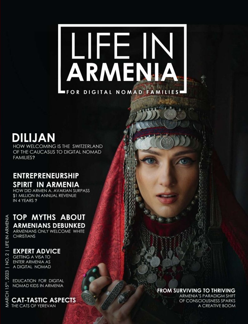  featured on the Life in Armenia cover from March 2023