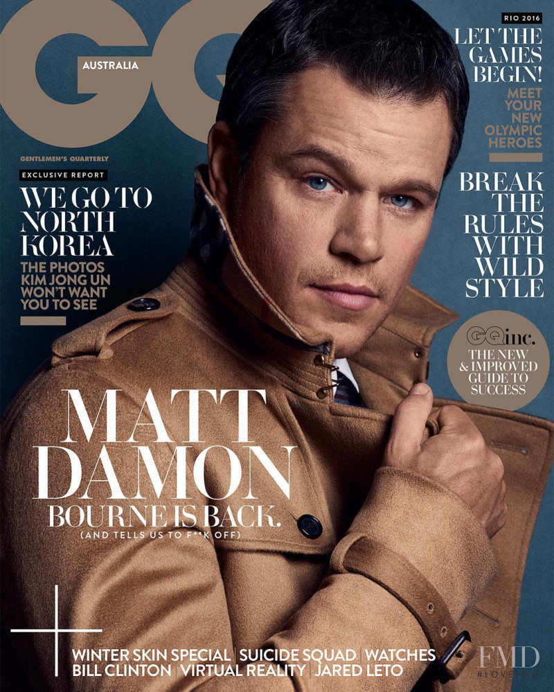  featured on the GQ Australia cover from August 2016