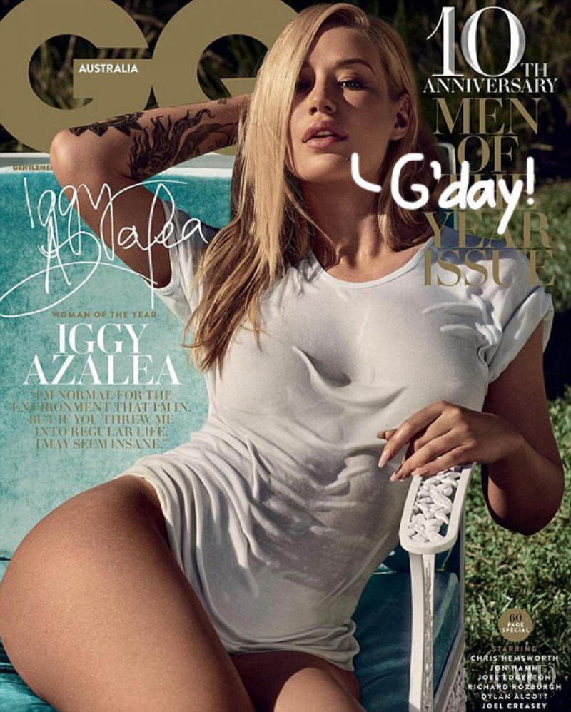 Iggy Azalea featured on the GQ Australia cover from December 2016