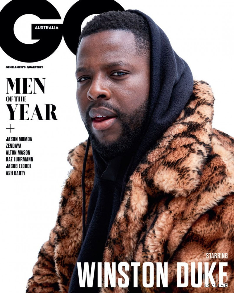 Winston Duke featured on the GQ Australia cover from December 2019