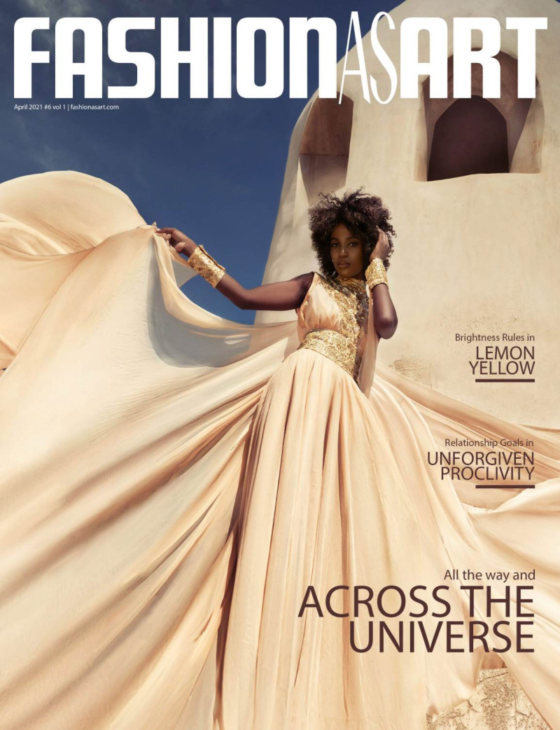 Susan featured on the Fashion As Art cover from April 2021