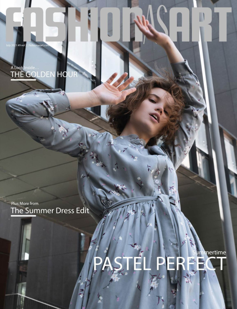 Ekaterina Isaeva featured on the Fashion As Art cover from July 2021