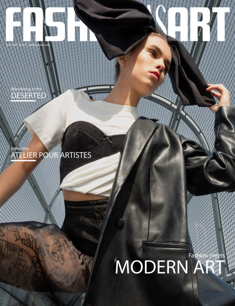 Luba Rodina featured on the Fashion As Art cover from June 2021