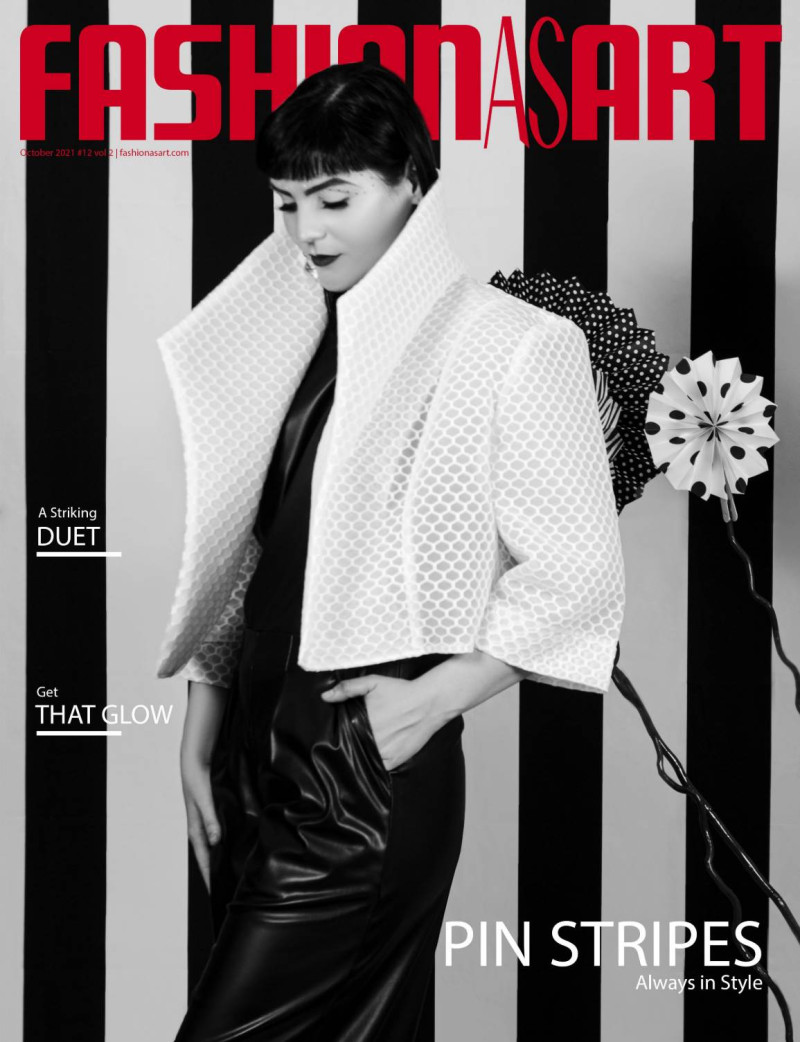 Ericka Colette Lugnani featured on the Fashion As Art cover from October 2021