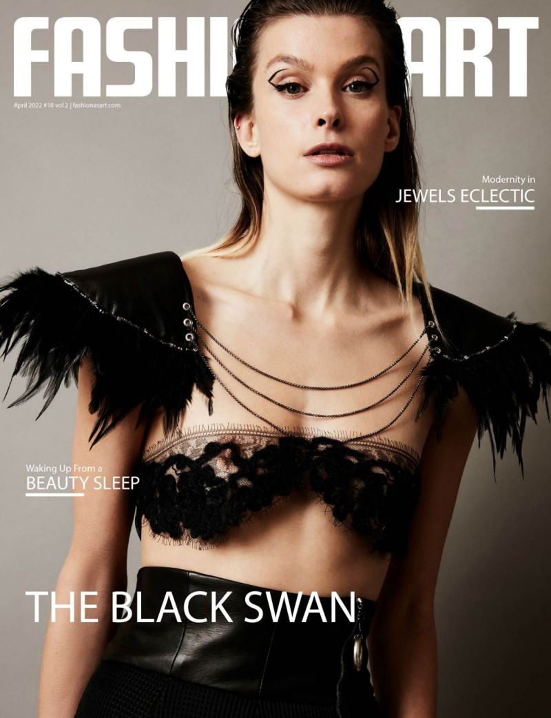 Marion Delorme featured on the Fashion As Art cover from April 2022