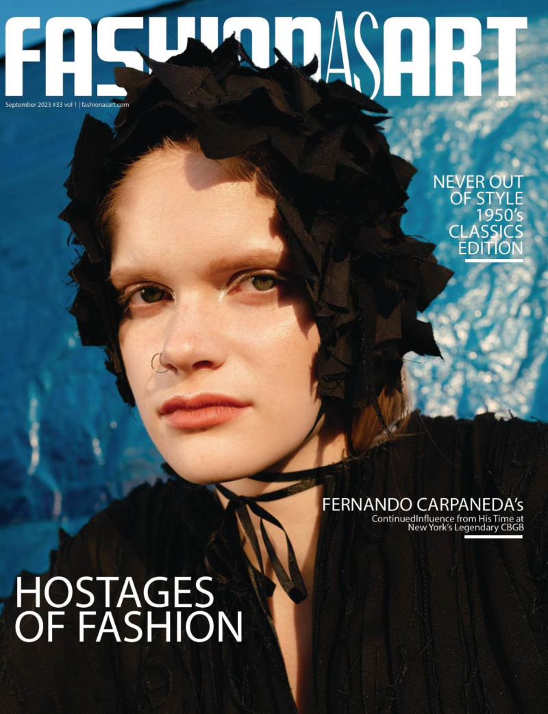 Ekaterina Vasilkova featured on the Fashion As Art cover from September 2023