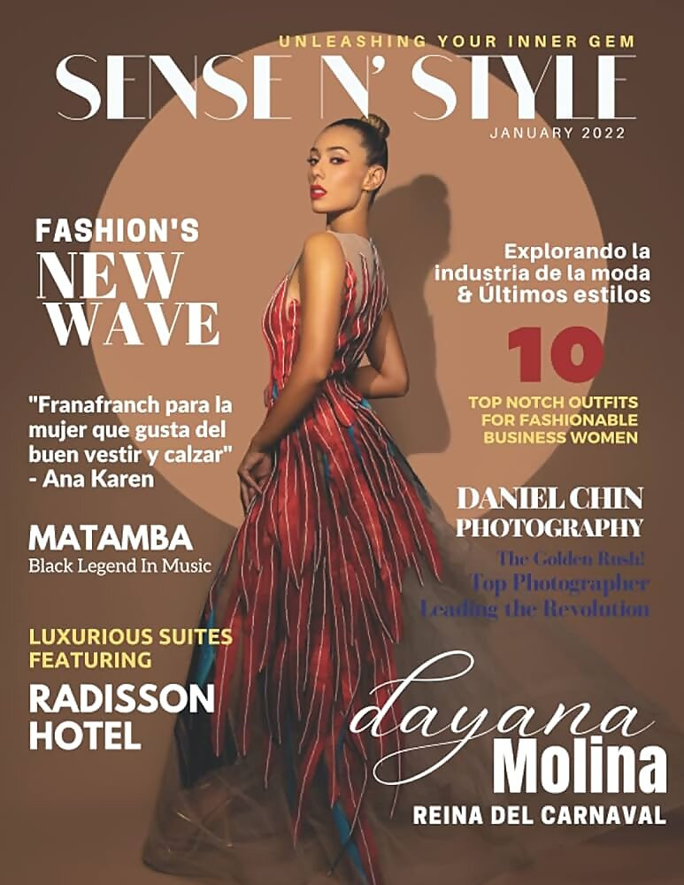 Dayana Molina featured on the Sense N\' Style cover from January 2022