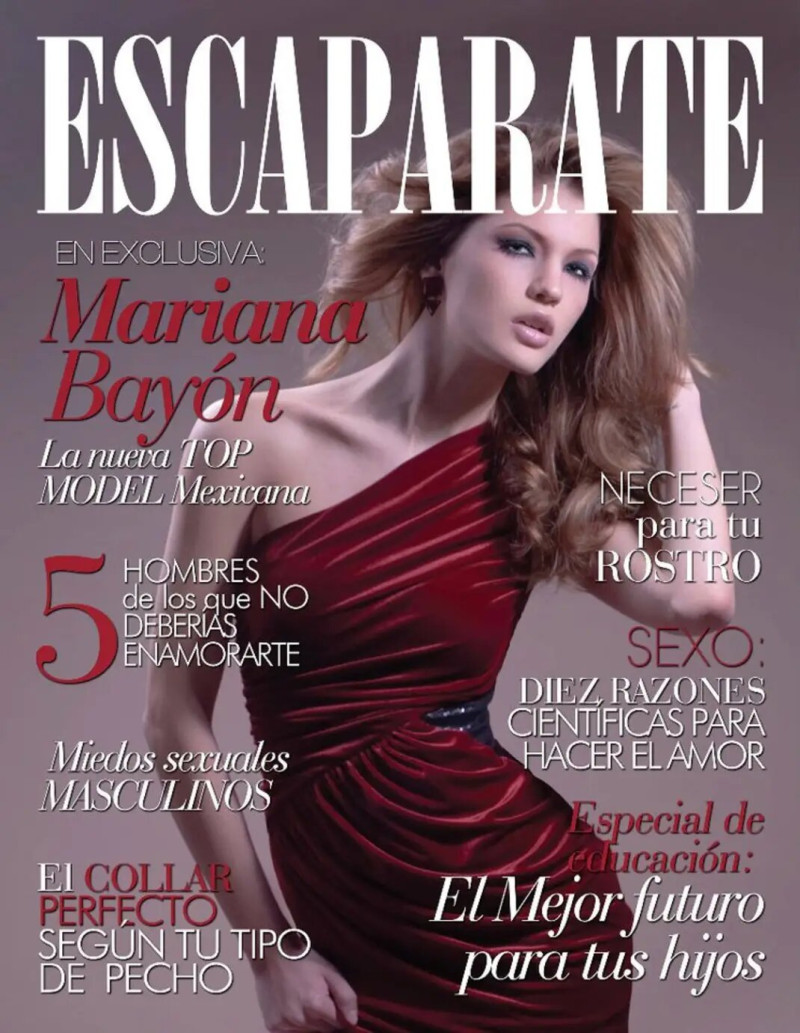 Mariana Bayon featured on the Escaparate Mexico cover from February 2011