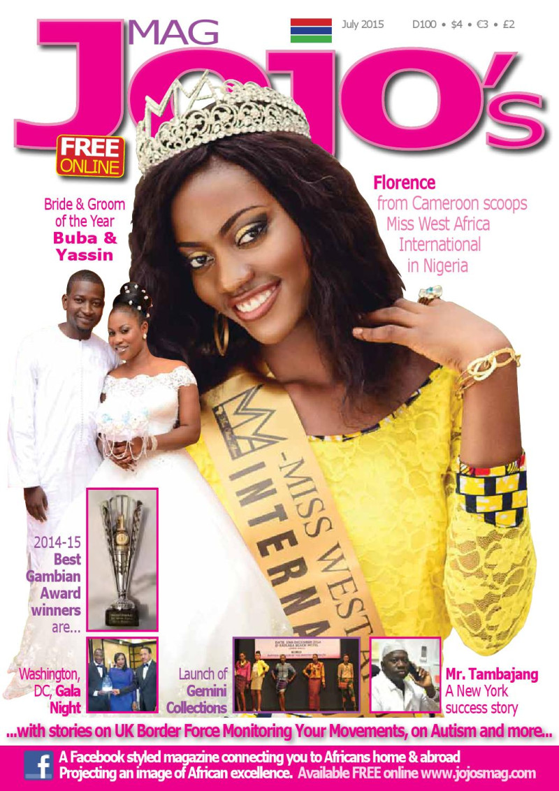 Florence Epee featured on the Jojo\'s Mag cover from July 2015