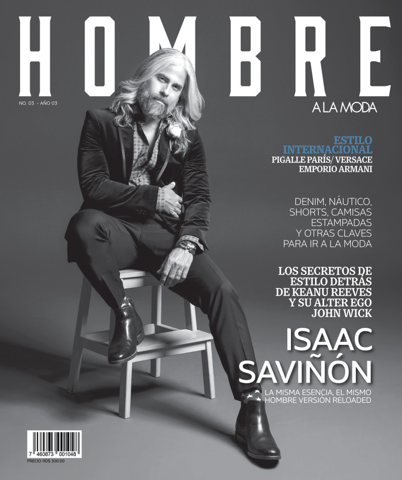 Isaac Saviñon featured on the Hombre A La Moda cover from August 2019