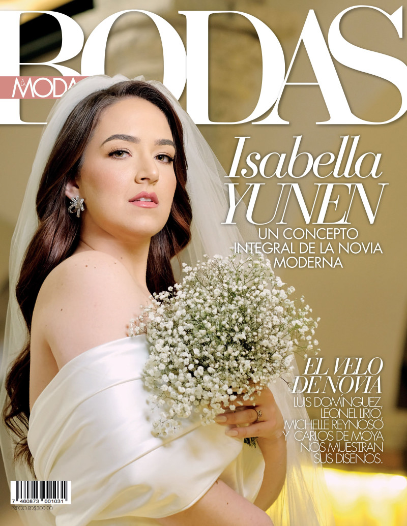 Isabella Yunen featured on the Bodas A La Moda cover from August 2022