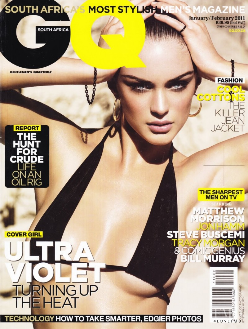Violet Budd featured on the GQ South Africa cover from January 2011