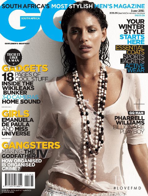 Emanuela de Paula featured on the GQ South Africa cover from June 2011