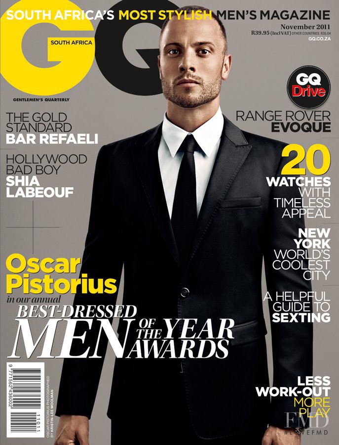 Oscar Pistorius featured on the GQ South Africa cover from November 2011