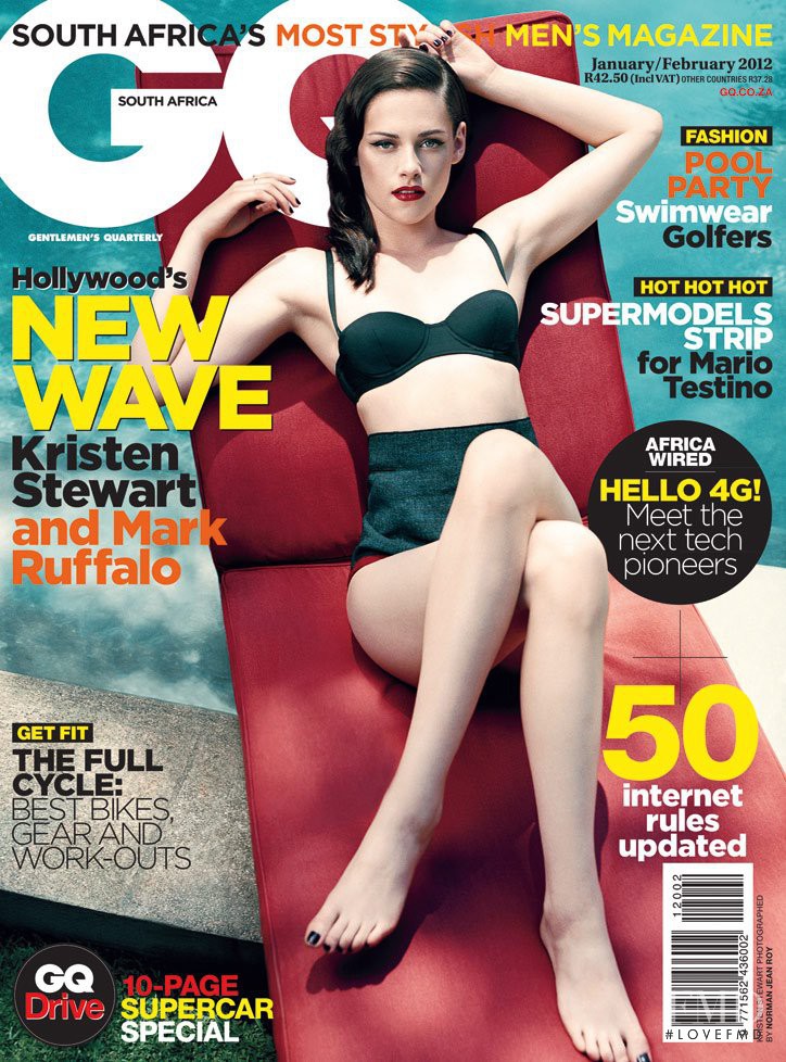 Kristen Stewart featured on the GQ South Africa cover from January 2012